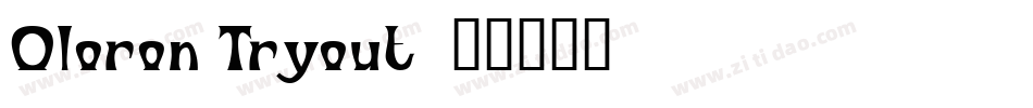 Oloron Tryout字体转换